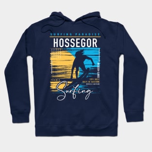 Hossegor Surfing Retro Surf Graphic // Vintage Surfers Paradise Hoodie